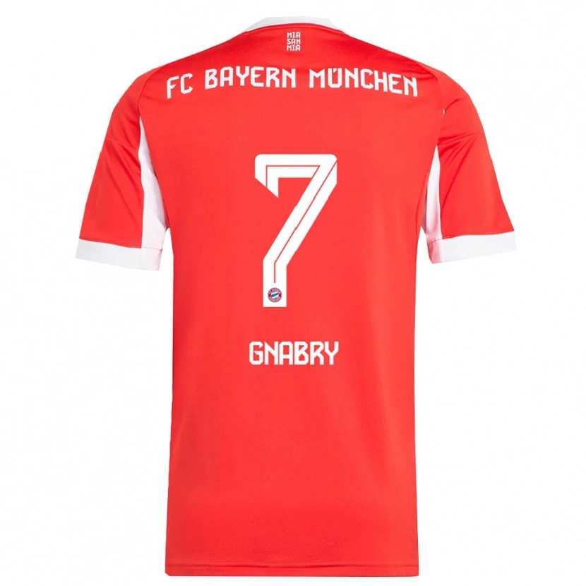 Danxen Kinder Serge Gnabry #7 Rot Weiß Heimtrikot Trikot 2025/26 T-Shirt Schweiz