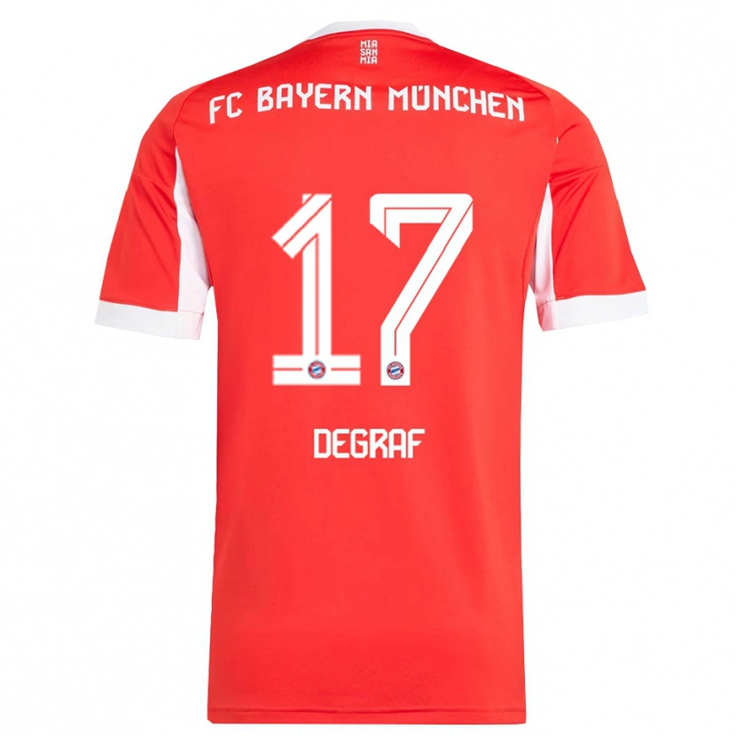 Danxen Kinder Artur Degraf #17 Rot Weiß Heimtrikot Trikot 2025/26 T-Shirt Schweiz