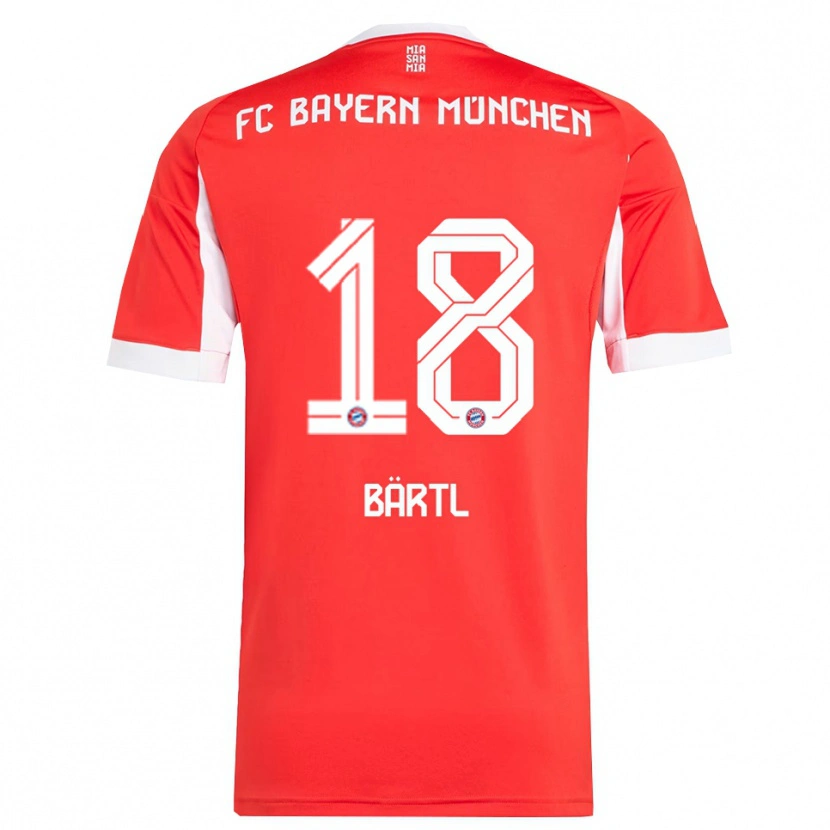 Danxen Kinder Jannis Bärtl #18 Rot Weiß Heimtrikot Trikot 2025/26 T-Shirt Schweiz