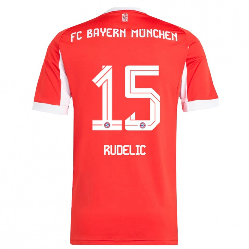 Danxen Kinder Ivana Rudelic #15 Rot Weiß Heimtrikot Trikot 2025/26 T-Shirt Schweiz