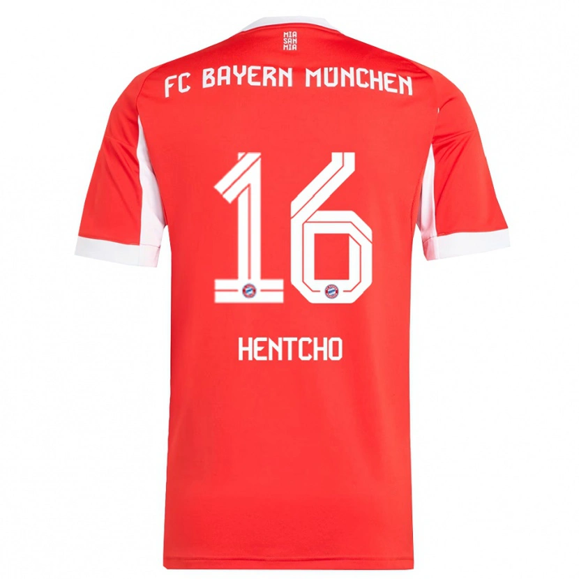 Danxen Kinder Aristide Hentcho #16 Rot Weiß Heimtrikot Trikot 2025/26 T-Shirt Schweiz