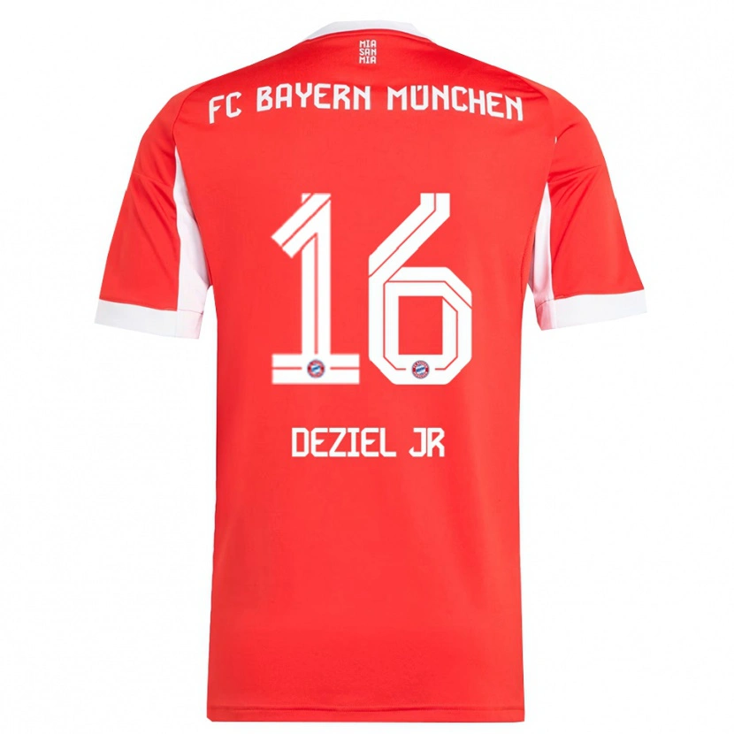 Danxen Kinder Robert Deziel Jr #16 Rot Weiß Heimtrikot Trikot 2025/26 T-Shirt Schweiz