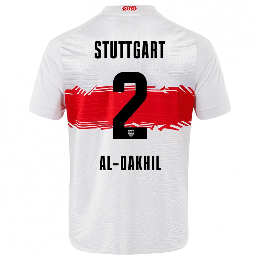 Danxen Kinder Ameen Al-Dakhil #2 Weiß Rot Heimtrikot Trikot 2025/26 T-Shirt Schweiz