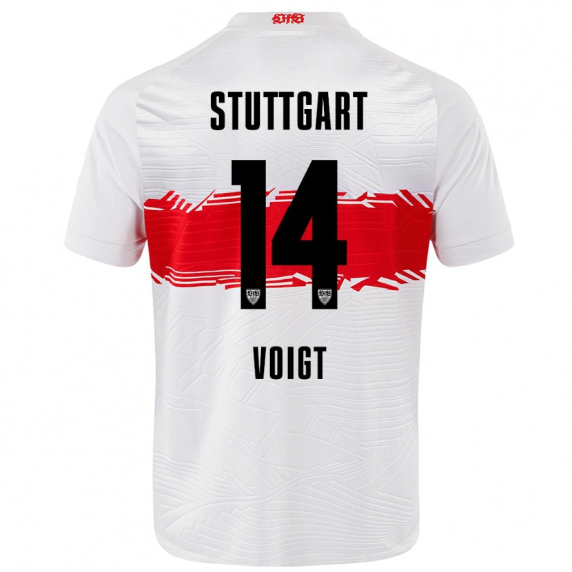 Danxen Kinder Max Voigt #14 Weiß Rot Heimtrikot Trikot 2025/26 T-Shirt Schweiz