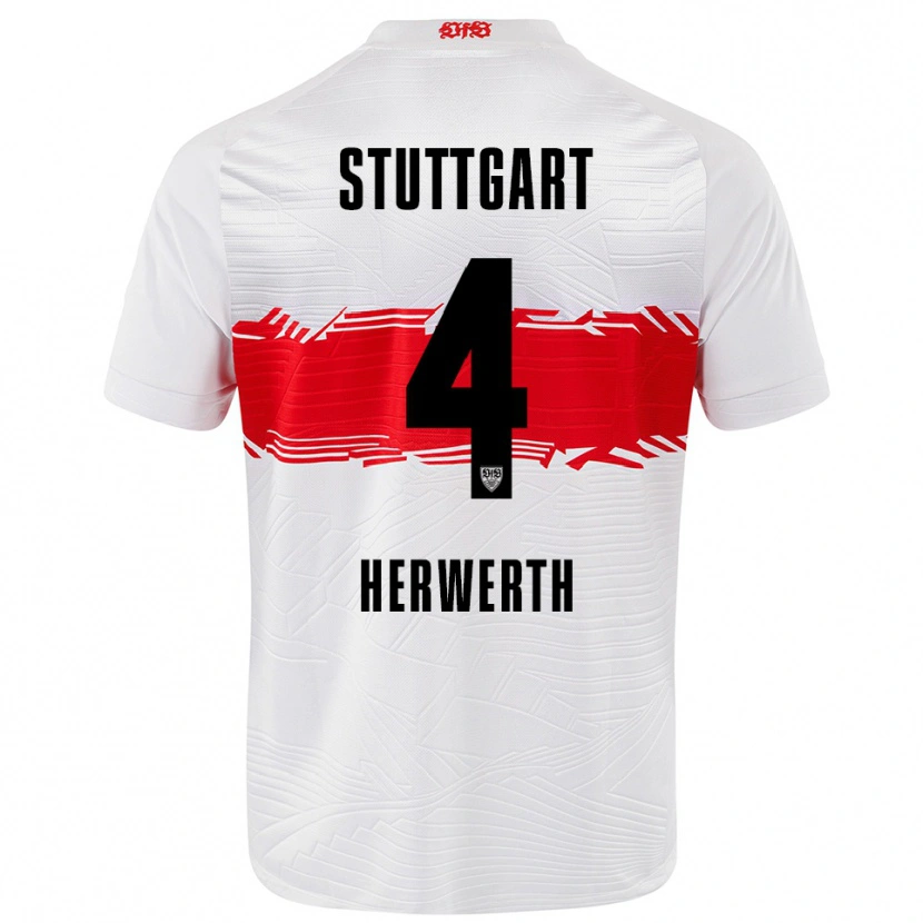 Danxen Kinder Maximilian Herwerth #4 Weiß Rot Heimtrikot Trikot 2025/26 T-Shirt Schweiz