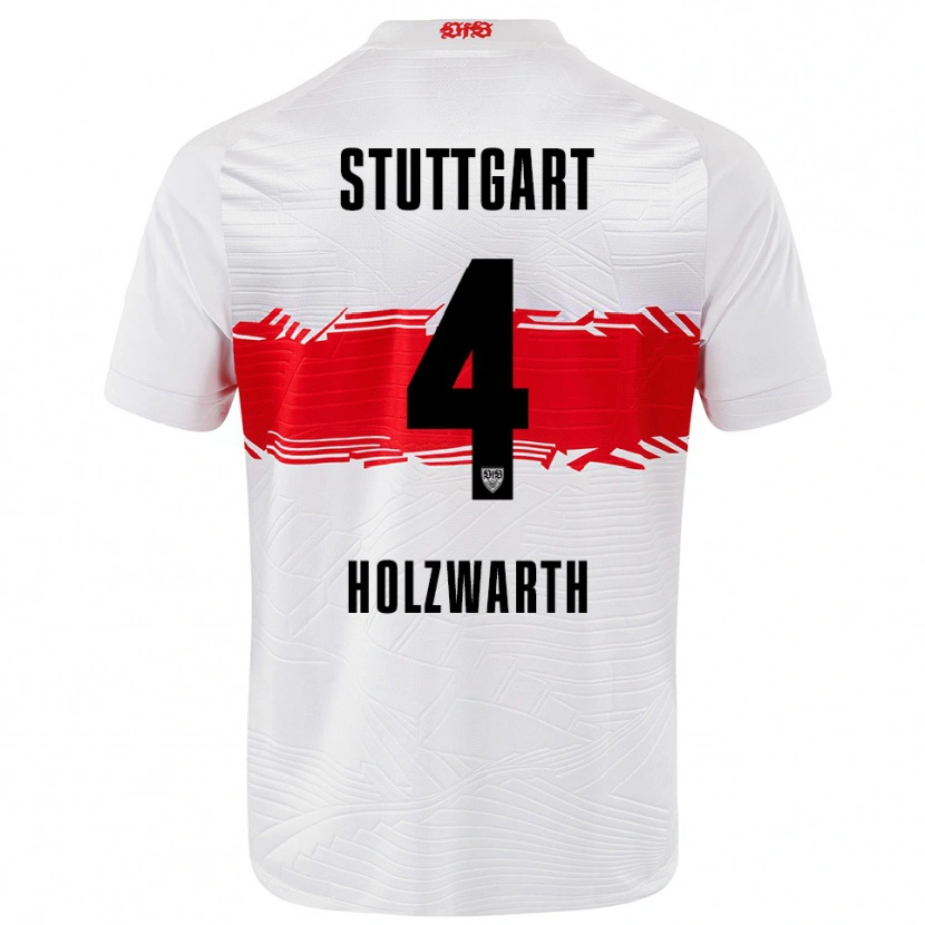 Danxen Kinder Luc Holzwarth #4 Weiß Rot Heimtrikot Trikot 2025/26 T-Shirt Schweiz