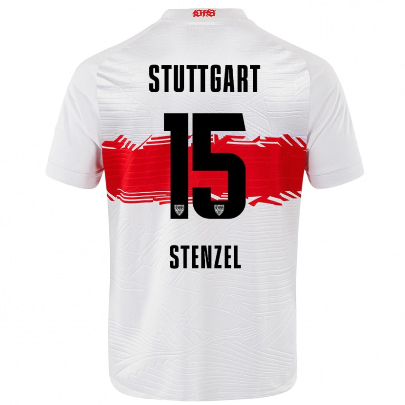 Danxen Kinder Pascal Stenzel #15 Weiß Rot Heimtrikot Trikot 2025/26 T-Shirt Schweiz
