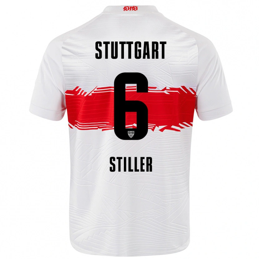 Danxen Kinder Angelo Stiller #6 Weiß Rot Heimtrikot Trikot 2025/26 T-Shirt Schweiz