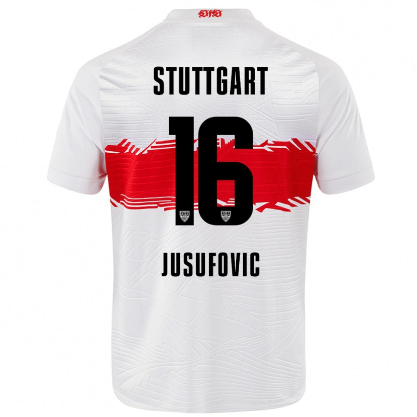 Danxen Kinder Farah Jusufović #16 Weiß Rot Heimtrikot Trikot 2025/26 T-Shirt Schweiz