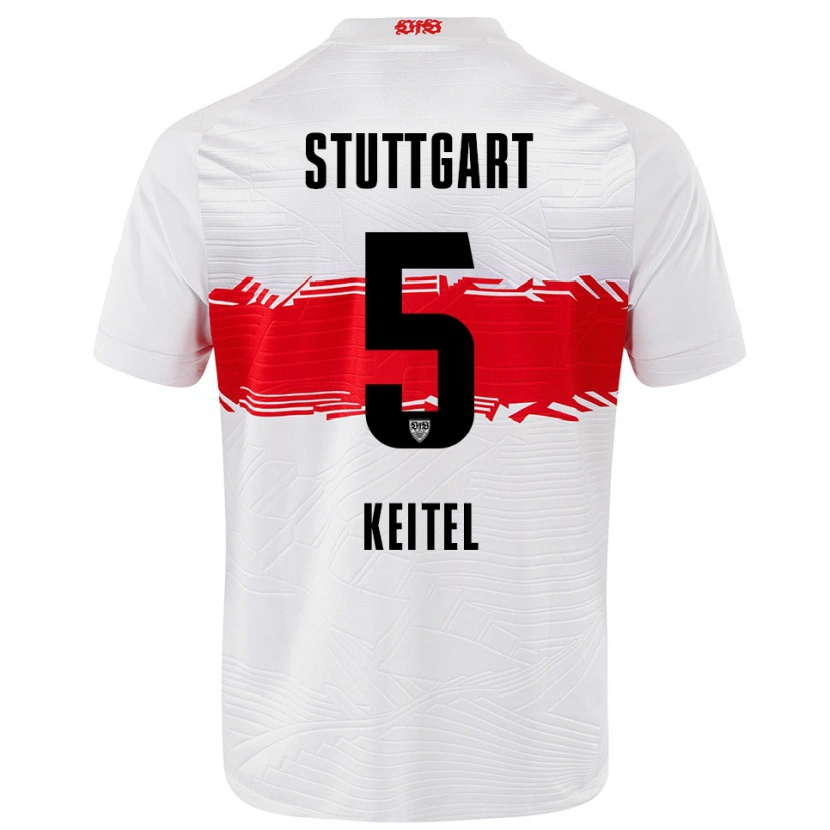 Danxen Kinder Yannik Keitel #5 Weiß Rot Heimtrikot Trikot 2025/26 T-Shirt Schweiz