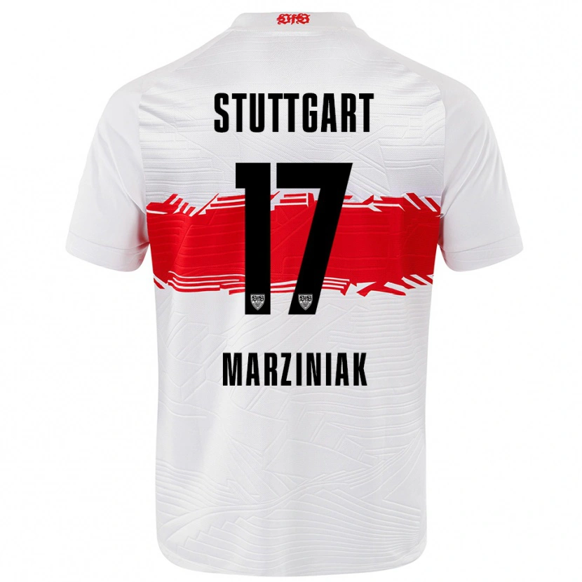 Danxen Kinder Chiara Marziniak #17 Weiß Rot Heimtrikot Trikot 2025/26 T-Shirt Schweiz