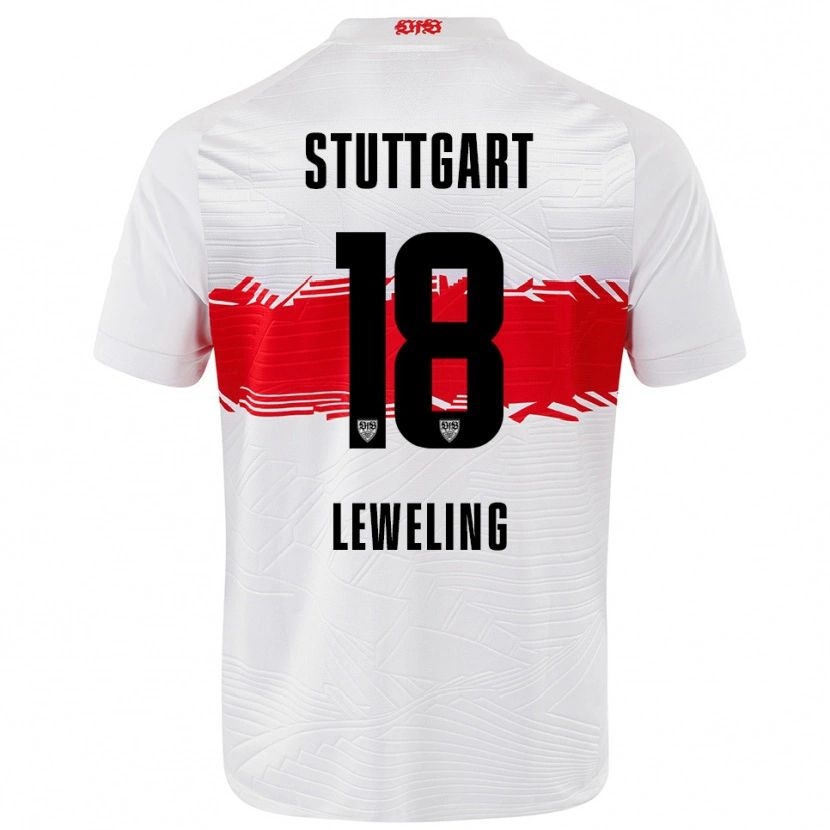 Danxen Kinder Jamie Leweling #18 Weiß Rot Heimtrikot Trikot 2025/26 T-Shirt Schweiz