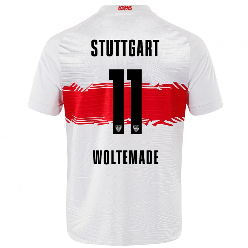Danxen Kinder Nick Woltemade #11 Weiß Rot Heimtrikot Trikot 2025/26 T-Shirt Schweiz