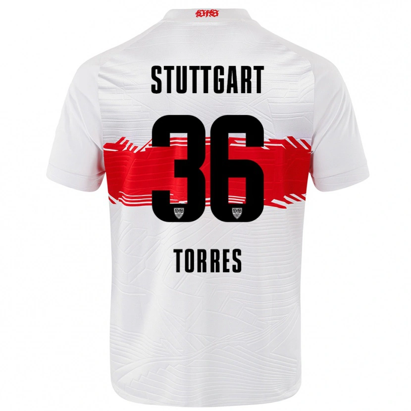 Danxen Kinder Yohann Torres #36 Weiß Rot Heimtrikot Trikot 2025/26 T-Shirt Schweiz