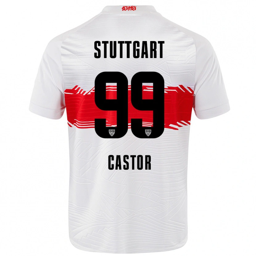 Danxen Kinder Gillian Castor #99 Weiß Rot Heimtrikot Trikot 2025/26 T-Shirt Schweiz