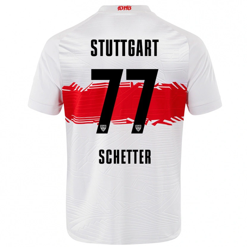 Danxen Kinder Leonie Schetter #77 Weiß Rot Heimtrikot Trikot 2025/26 T-Shirt Schweiz