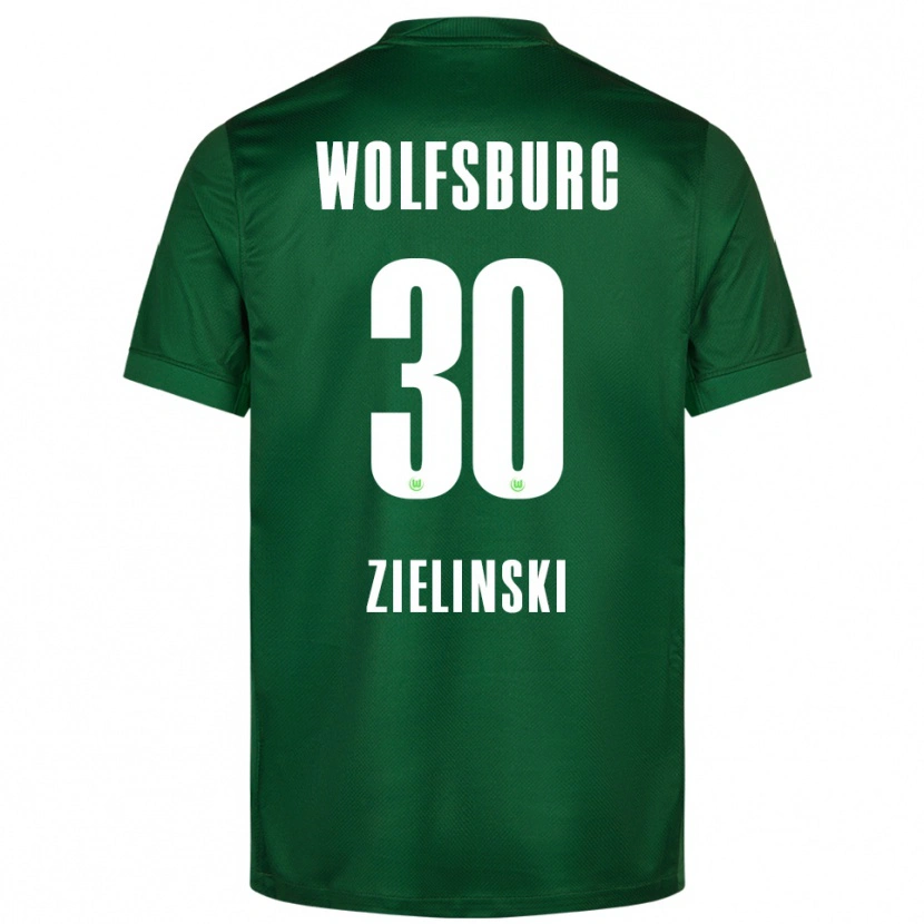 Danxen Kinder Jakub Zielinski #30 Grün Weiß Heimtrikot Trikot 2025/26 T-Shirt Schweiz