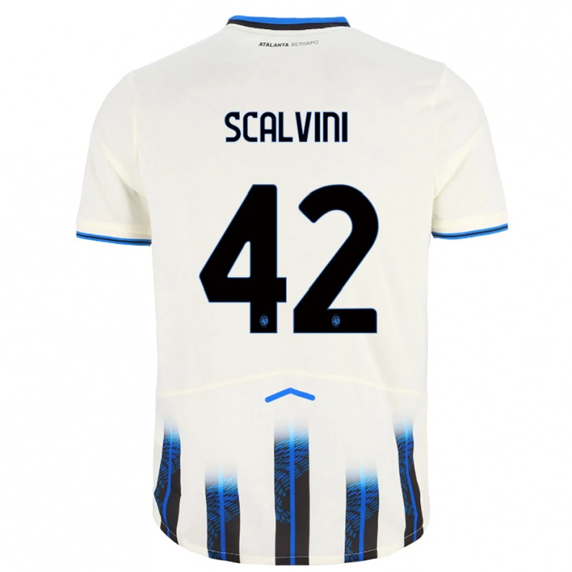 Danxen Kinder Giorgio Scalvini #42 Weiß Blau Auswärtstrikot Trikot 2025/26 T-Shirt Schweiz