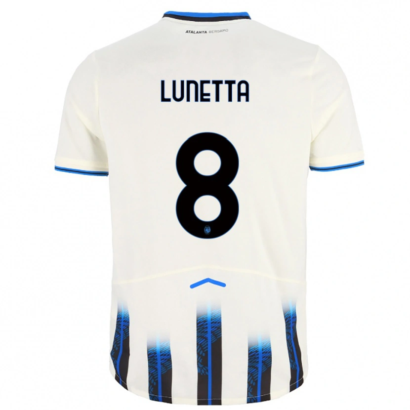 Danxen Kinder Gabriel Lunetta #8 Weiß Blau Auswärtstrikot Trikot 2025/26 T-Shirt Schweiz