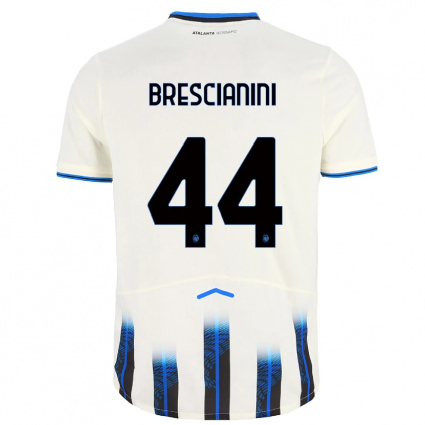 Danxen Kinder Marco Brescianini #44 Weiß Blau Auswärtstrikot Trikot 2025/26 T-Shirt Schweiz