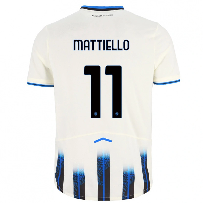 Danxen Kinder Federico Mattiello #11 Weiß Blau Auswärtstrikot Trikot 2025/26 T-Shirt Schweiz