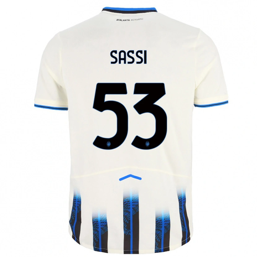 Danxen Kinder Jacopo Sassi #53 Weiß Blau Auswärtstrikot Trikot 2025/26 T-Shirt Schweiz