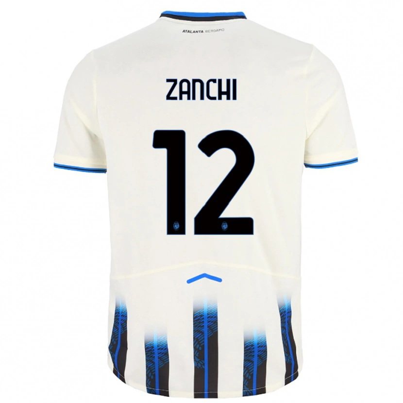Danxen Kinder Edoardo Zanchi #12 Weiß Blau Auswärtstrikot Trikot 2025/26 T-Shirt Schweiz