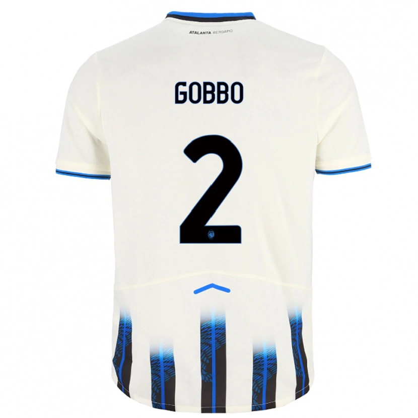 Danxen Kinder Luca Gobbo #2 Weiß Blau Auswärtstrikot Trikot 2025/26 T-Shirt Schweiz