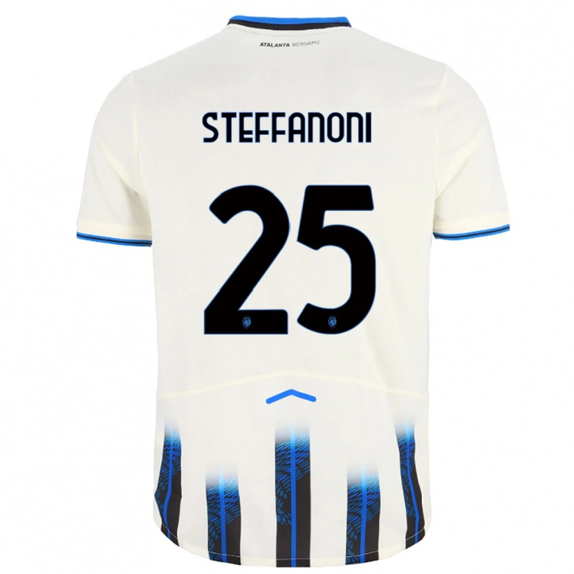 Danxen Kinder Federico Steffanoni #25 Weiß Blau Auswärtstrikot Trikot 2025/26 T-Shirt Schweiz