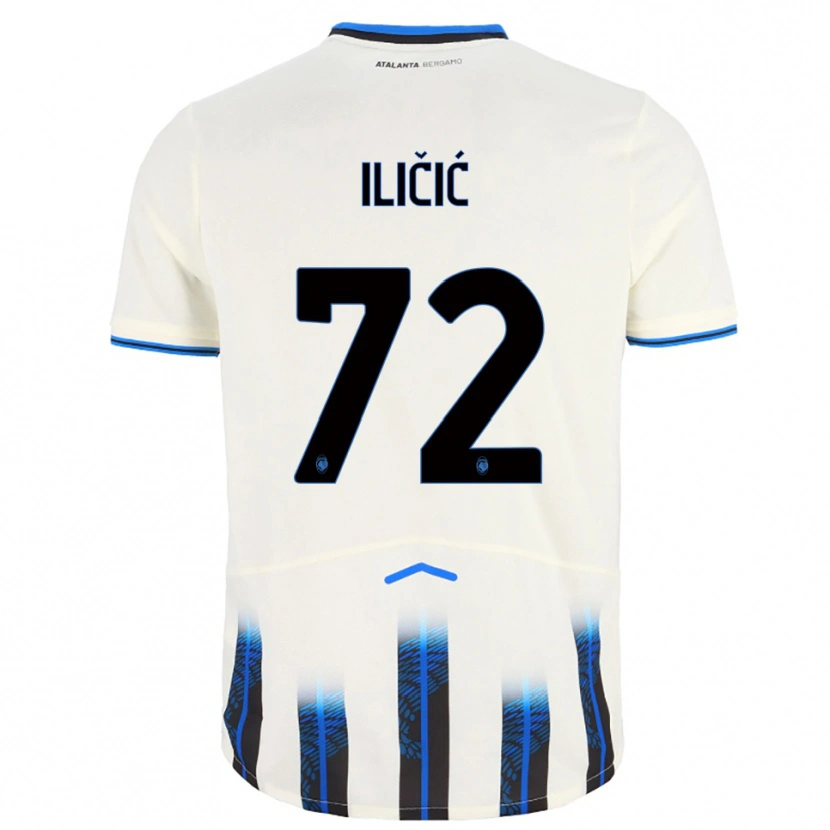 Danxen Kinder Josip Ilicic #72 Weiß Blau Auswärtstrikot Trikot 2025/26 T-Shirt Schweiz