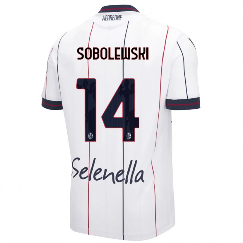 Danxen Kinder Konrad Sobolewski #14 Weiß Königsblau Auswärtstrikot Trikot 2025/26 T-Shirt Schweiz