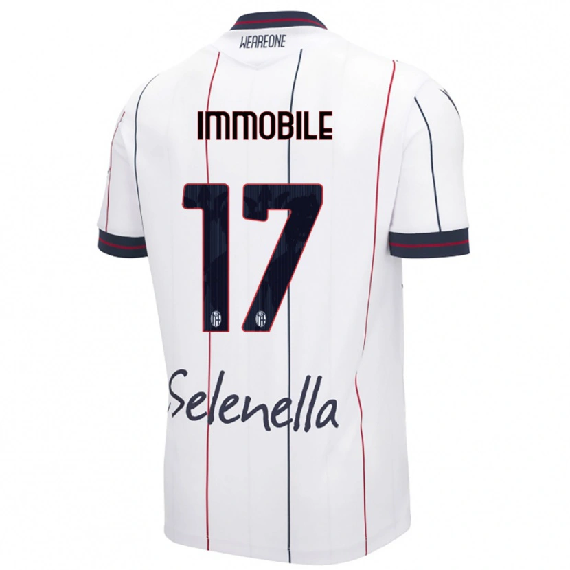 Danxen Kinder Ciro Immobile #17 Weiß Königsblau Auswärtstrikot Trikot 2025/26 T-Shirt Schweiz