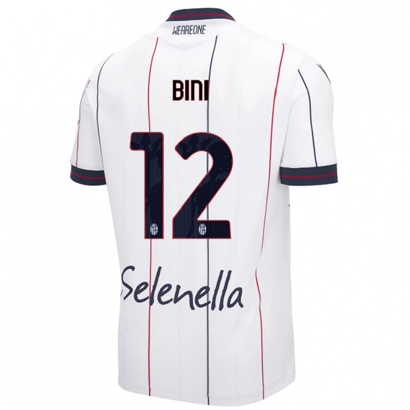 Danxen Kinder Cesare Bini #12 Weiß Königsblau Auswärtstrikot Trikot 2025/26 T-Shirt Schweiz