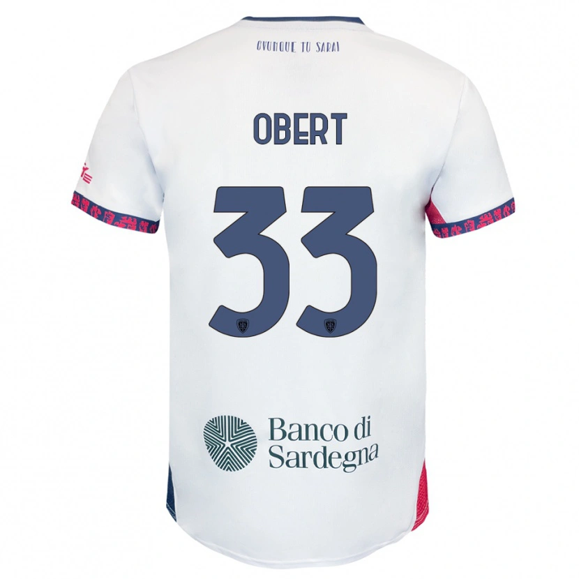 Danxen Kinder Adam Obert #33 Weiß Marineblau Rot Auswärtstrikot Trikot 2025/26 T-Shirt Schweiz