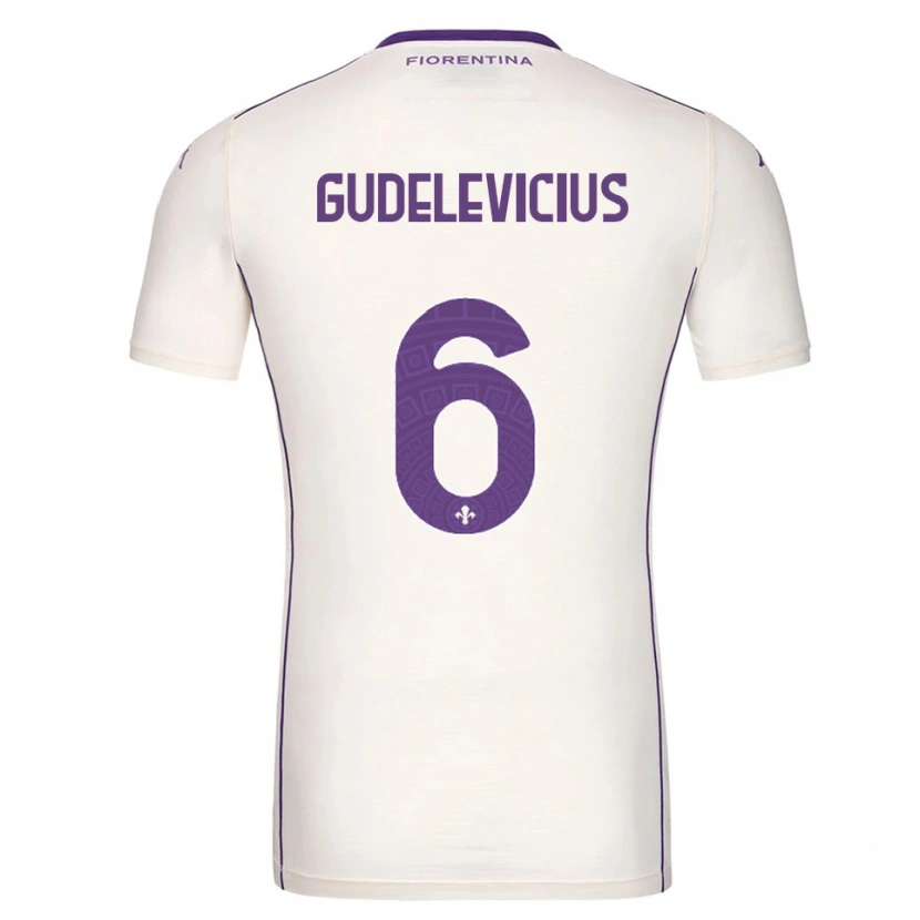 Danxen Kinder Ernestas Gudelevičius #6 Weiß Lila Rot Auswärtstrikot Trikot 2025/26 T-Shirt Schweiz