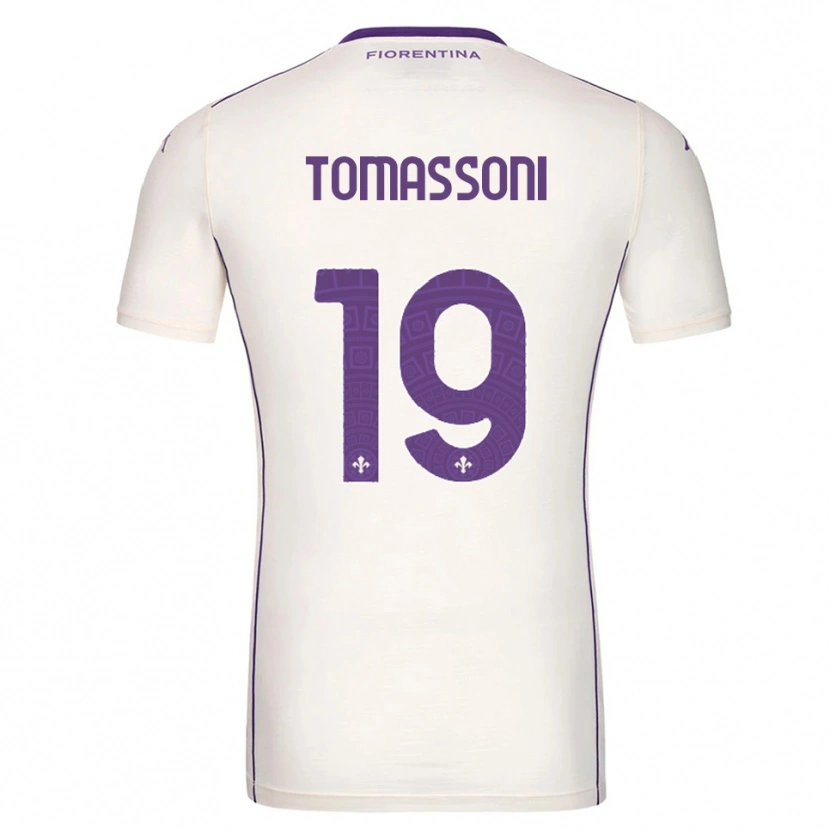 Danxen Kinder Emma Tomassoni #19 Weiß Lila Rot Auswärtstrikot Trikot 2025/26 T-Shirt Schweiz