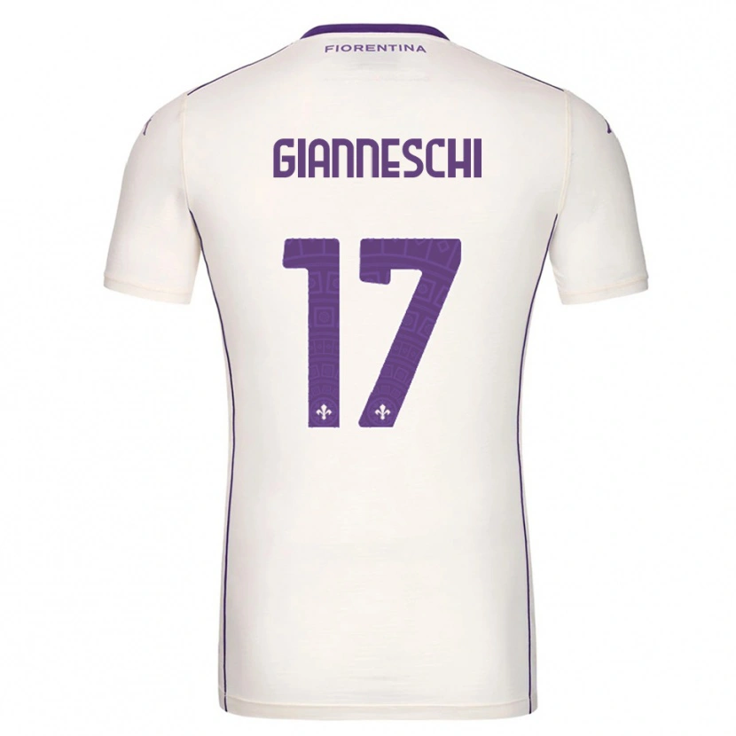 Danxen Kinder Noah Gianneschi #17 Weiß Lila Rot Auswärtstrikot Trikot 2025/26 T-Shirt Schweiz
