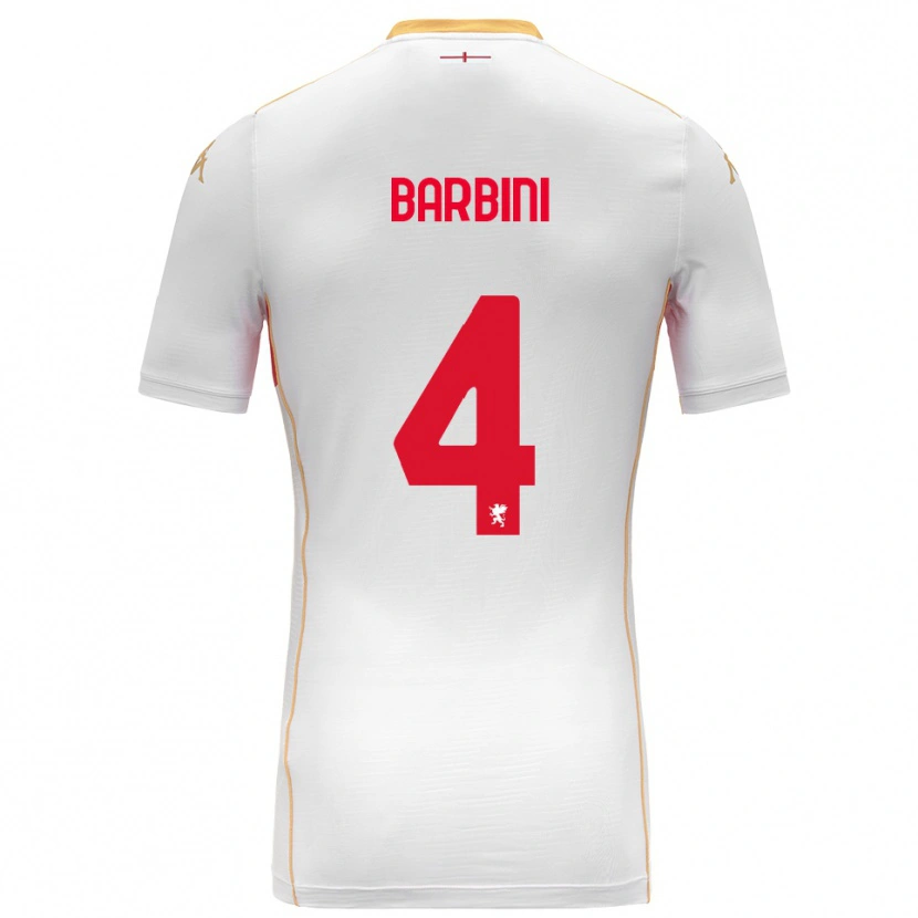 Danxen Kinder Matteo Barbini #4 Weiß Rot Auswärtstrikot Trikot 2025/26 T-Shirt Schweiz