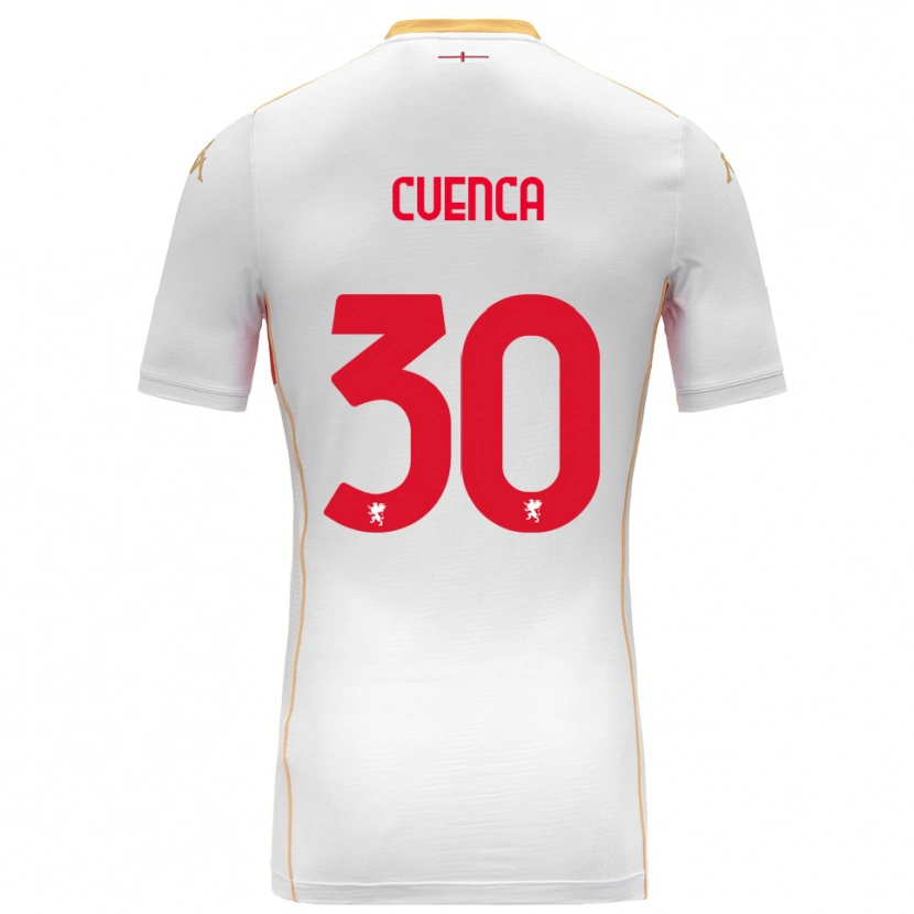 Danxen Kinder Hugo Cuenca #30 Weiß Rot Auswärtstrikot Trikot 2025/26 T-Shirt Schweiz