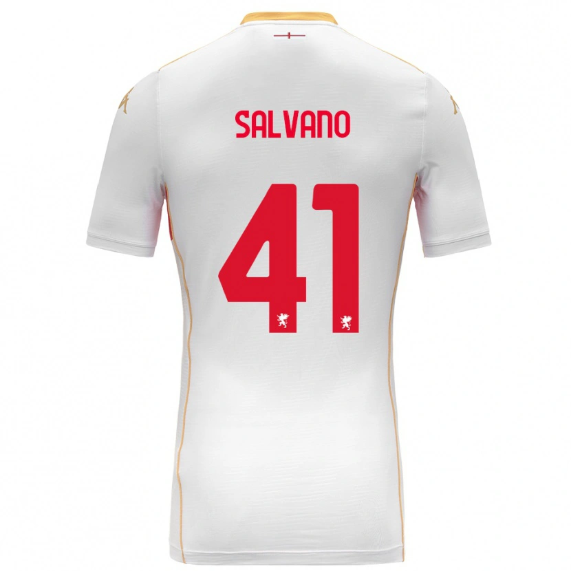 Danxen Kinder Daniele Salvano #41 Weiß Rot Auswärtstrikot Trikot 2025/26 T-Shirt Schweiz