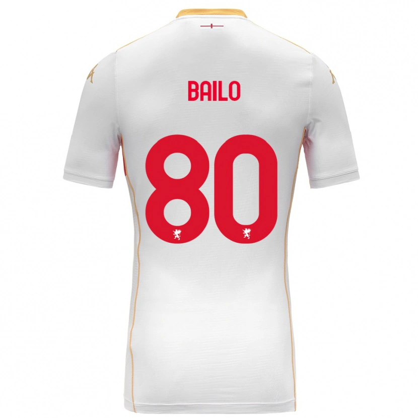 Danxen Kinder Giorgio Bailo #80 Weiß Rot Auswärtstrikot Trikot 2025/26 T-Shirt Schweiz