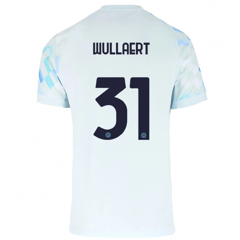 Danxen Kinder Tessa Wullaert #31 Weiß Blau Auswärtstrikot Trikot 2025/26 T-Shirt Schweiz