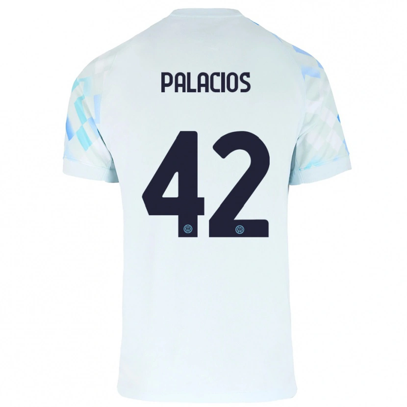 Danxen Kinder Tomás Palacios #42 Weiß Blau Auswärtstrikot Trikot 2025/26 T-Shirt Schweiz