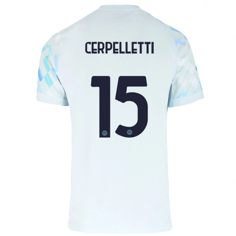 Danxen Kinder Filippo Cerpelletti #15 Weiß Blau Auswärtstrikot Trikot 2025/26 T-Shirt Schweiz