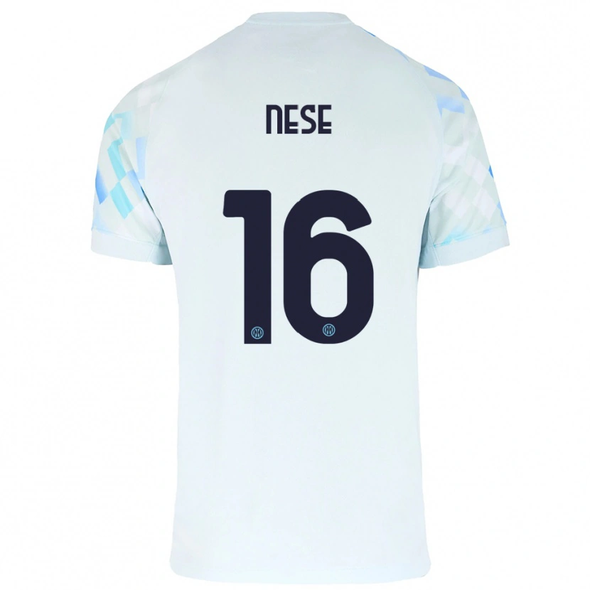 Danxen Kinder Alessio Nese #16 Weiß Blau Auswärtstrikot Trikot 2025/26 T-Shirt Schweiz