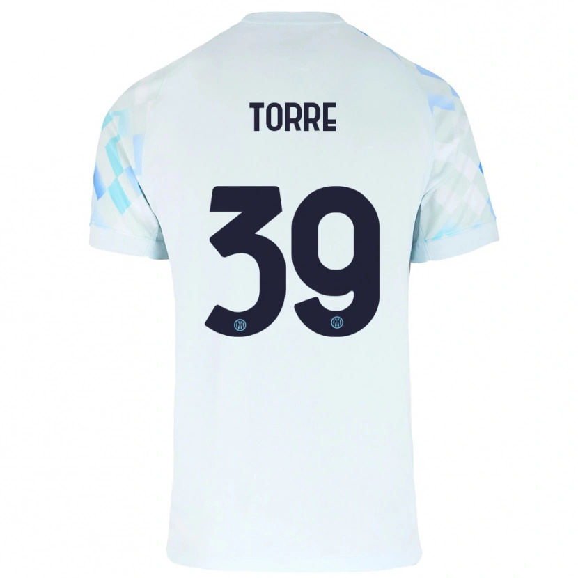 Danxen Kinder Pietro La Torre #39 Weiß Blau Auswärtstrikot Trikot 2025/26 T-Shirt Schweiz