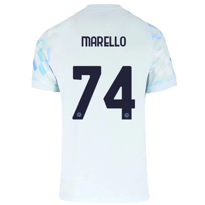 Danxen Kinder Mattia Marello #74 Weiß Blau Auswärtstrikot Trikot 2025/26 T-Shirt Schweiz