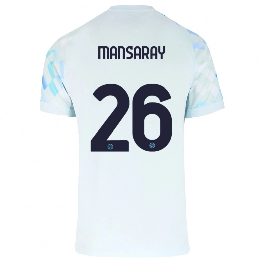 Danxen Kinder Jasmin Mansaray #26 Weiß Blau Auswärtstrikot Trikot 2025/26 T-Shirt Schweiz