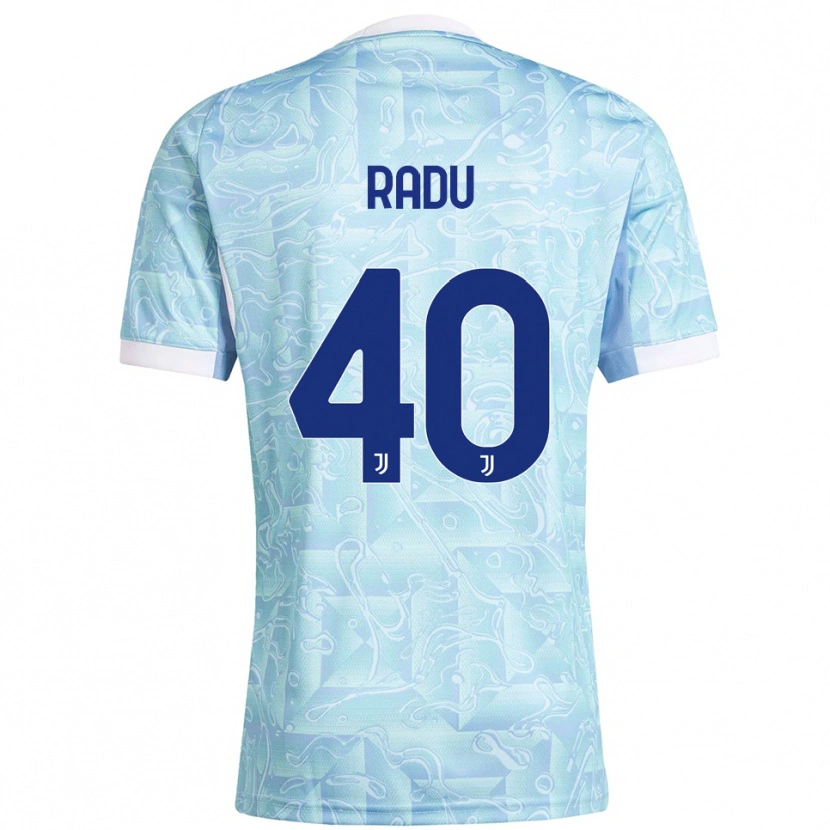 Danxen Kinder Riccardo Radu #40 Himmelblau Gelb Auswärtstrikot Trikot 2025/26 T-Shirt Schweiz