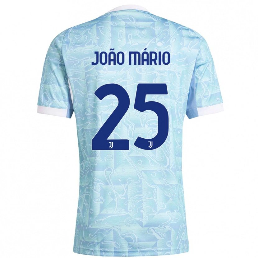 Danxen Kinder João Mário #25 Himmelblau Gelb Auswärtstrikot Trikot 2025/26 T-Shirt Schweiz